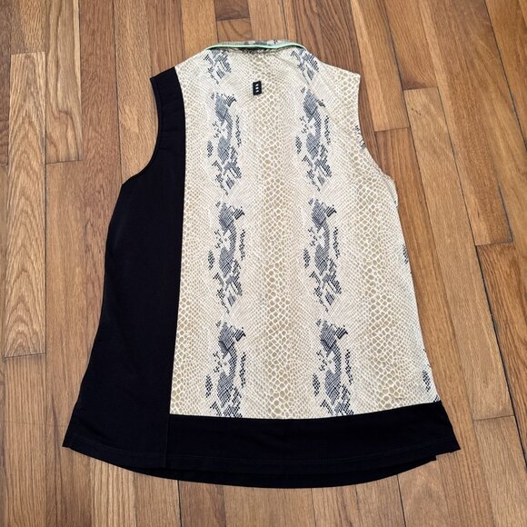 Jamie Sadock 1/4 Zip Golf Polo Snakeskin Sleeveless Tennis Pickleball Size M - Picture 4 of 4